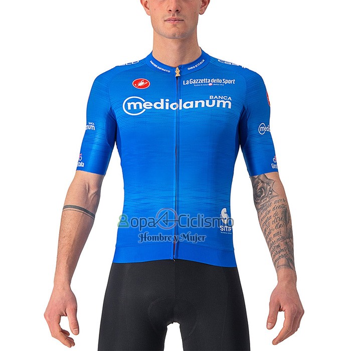 Giro d'Italia Ropa Ciclismo Culotte Corto 2022 Hombre Mangas Cortas Azul